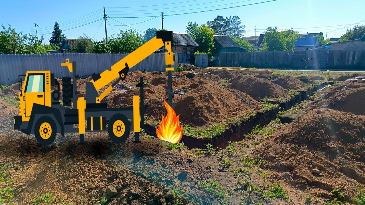 Строительство дома мечты, 1 этап, копаем, бурим