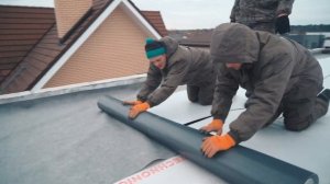 Кровля коттеджа из ПВХ мембраны KRONOX 😎 Отзыв партнера