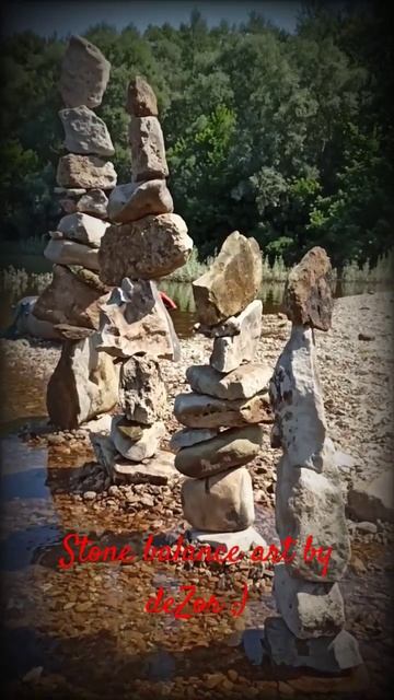 Stone balance art by deZor ;) - Россия, Башкортостан, город Уфа, река смотреть онлайн