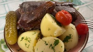 Терпуг.Копченая рыба на даче. Ужин