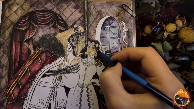 26v Speed coloring | Кощей и Марья Моревна |Раскраска "Славянская мифология"| ANNAISE |Кукла колдун смотреть онлайн