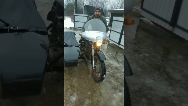 Первый выезд мотоцикла Днепр после полного восстановления смотреть онлайн