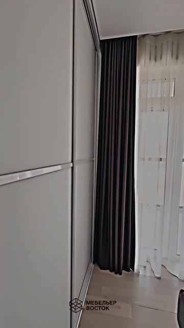 Встроенный шкаф в спальной комнате #корпуснаямебель #? смотреть онлайн