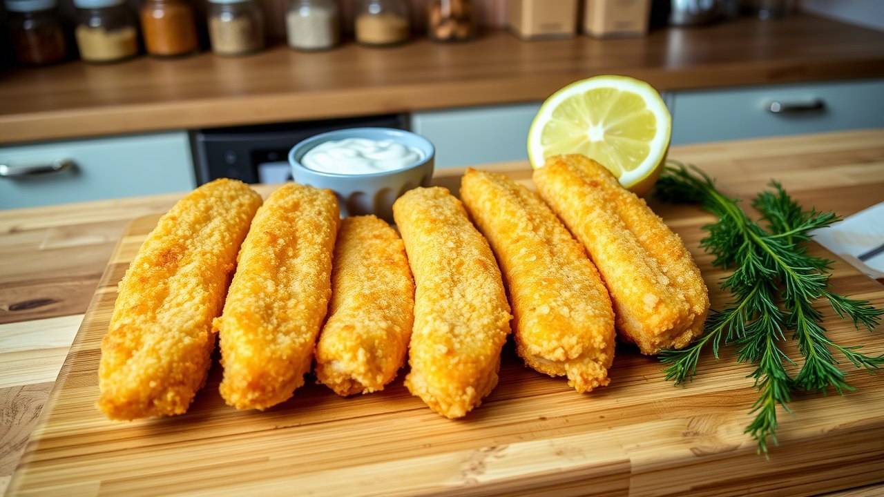 Хрустящие снаружи, нежные внутри: секрет идеальных Рыбных Палочек в домашних условиях! смотреть онлайн