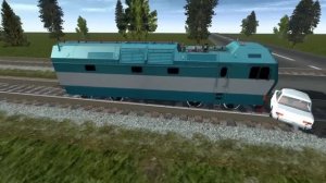 ПОЕЗД ОБ МАШИНУ В РАЗНЫХ ИГРАХ *на телефоне*