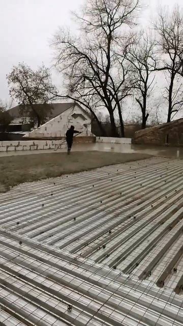 Заливка перекрытия. #газобетон#блок#стройка #строител? смотреть онлайн