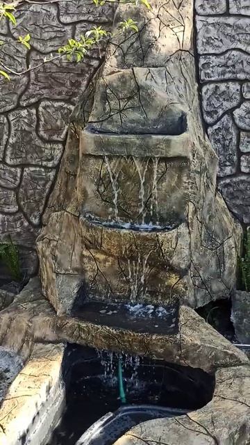 Водопад из арт-бетона своими руками