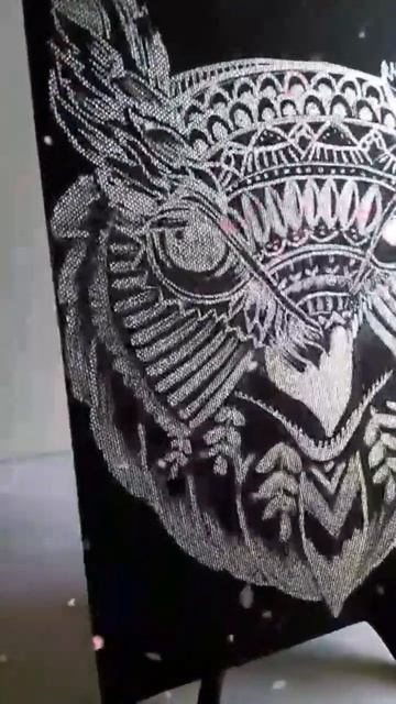 Сова, филин,#artist жидкий хром #art #shorts смотреть онлайн