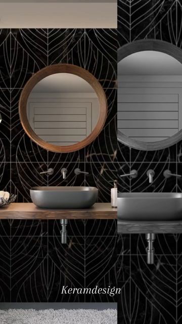 Креативное оформление стен в ванной из плитки или мра? смотреть онлайн