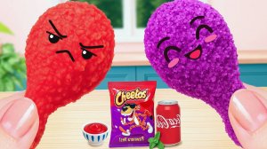 Мультики для девочек 🐙🔥Как приготовить миниатюрную зеленую курицу🍟 🍛 Мультики для детей