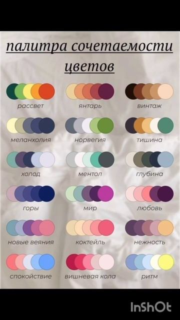 Палитра сочетаемости цветов, может кому пригодится ; ) смотреть онлайн