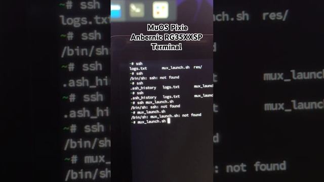 Terminal on #anbernic #rg35xxsp #muos