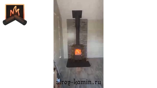 Керамическая печь АВХ с дымоходом Феникс, в КП Вишневый сад, во Владимирской области