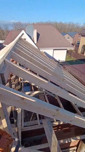 Новый скелет крыши! #строительство #кровля