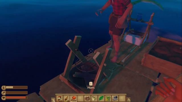 Raft V1.02 - Выживание с друзьями. О Нееет! Акула нас пожирает .#1