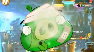 Angry birds 2. Паника короля свиней . Босс и водопад .