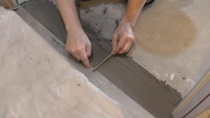 Клеевой кварцвинил. Ровный стык с керамогранитом.