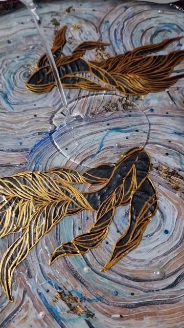 Интерьерная картина, заливка эпоксидной смолой. Слой 3 смотреть онлайн