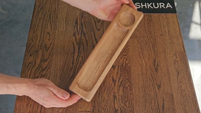 Дошка для подачі страв, 1 відділення та 1 соусник, 35х8 см смотреть онлайн