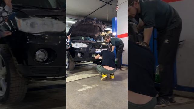 Замена молдинга Mitsubishi Outlander XL