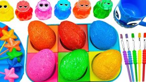 Мультики для детей и малышей Как сделать радужные слаймы. Смотреть онлайн мультики залипалки