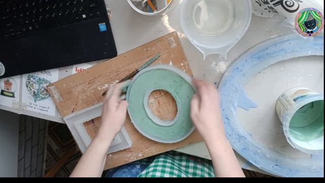 Эксперимент с краской для гипса,заливка новых рамок ,? смотреть онлайн