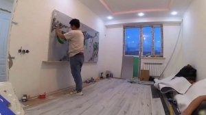 TV зона #тв #ТВзона #гибкиймрамор #луверымонтаж #лувр