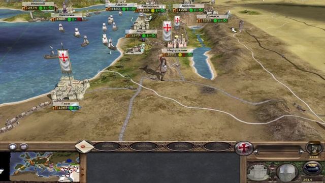 Medieval II Total War. Орден ТАМПЛИЕРОВ. ( VERY HARD) Штурм Смирны. 13 с смотреть онлайн