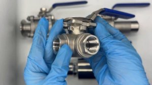 Кран шаровый трехходовой Т-образный