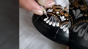 Точечная роспись шкатулки