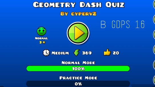 GD Quiz I By cyperV2 I Ну тут я профи! I GDPS 1.6