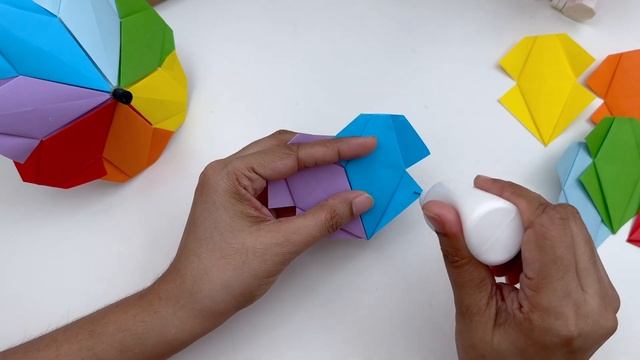 Зонтик из бумаги! Оригами поделки своими руками! смотреть онлайн