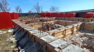 Ленточный фундамент, опалубка из осб