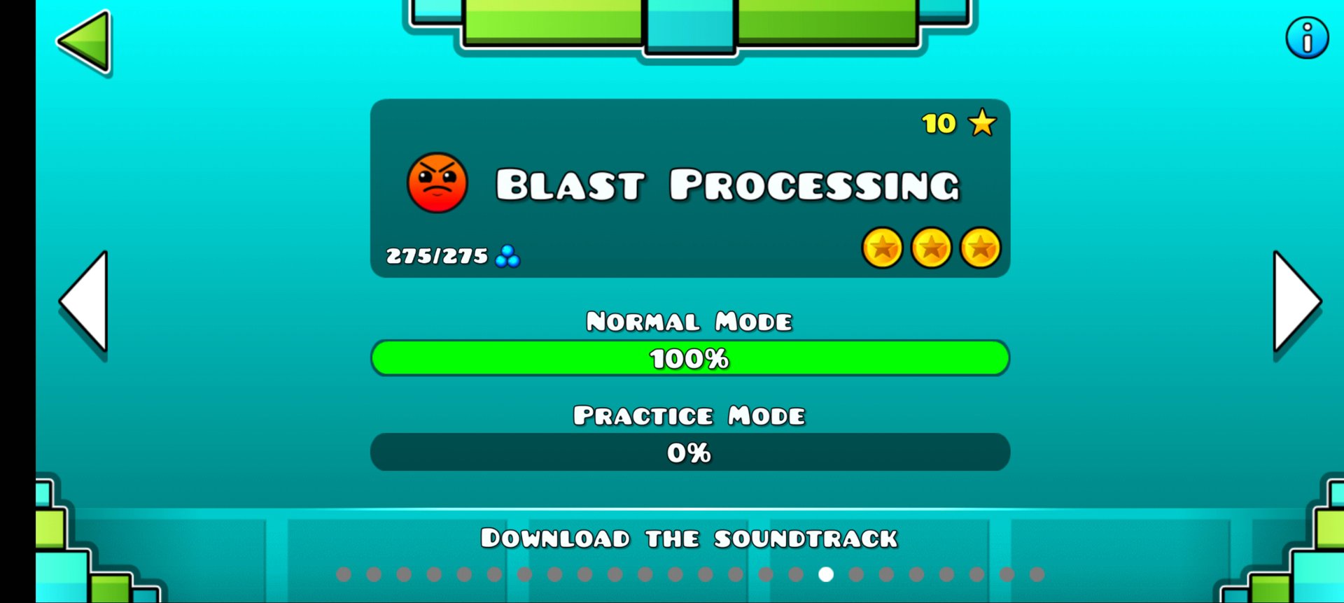 Blast processing | 3 coins | By RobTop смотреть онлайн