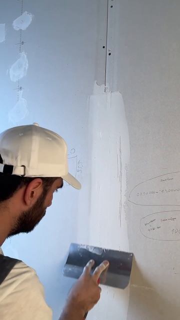 Шпаклевание стиков гипсокартона ФУГФИКС от Фиксер #asmr смотреть онлайн