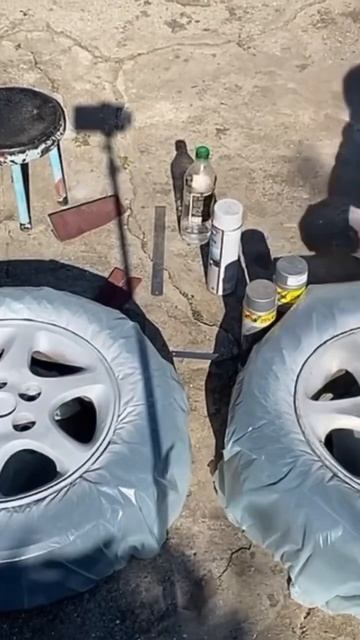 Покраска дисков без снятия резины . Баллончиками за 10 ? смотреть онлайн