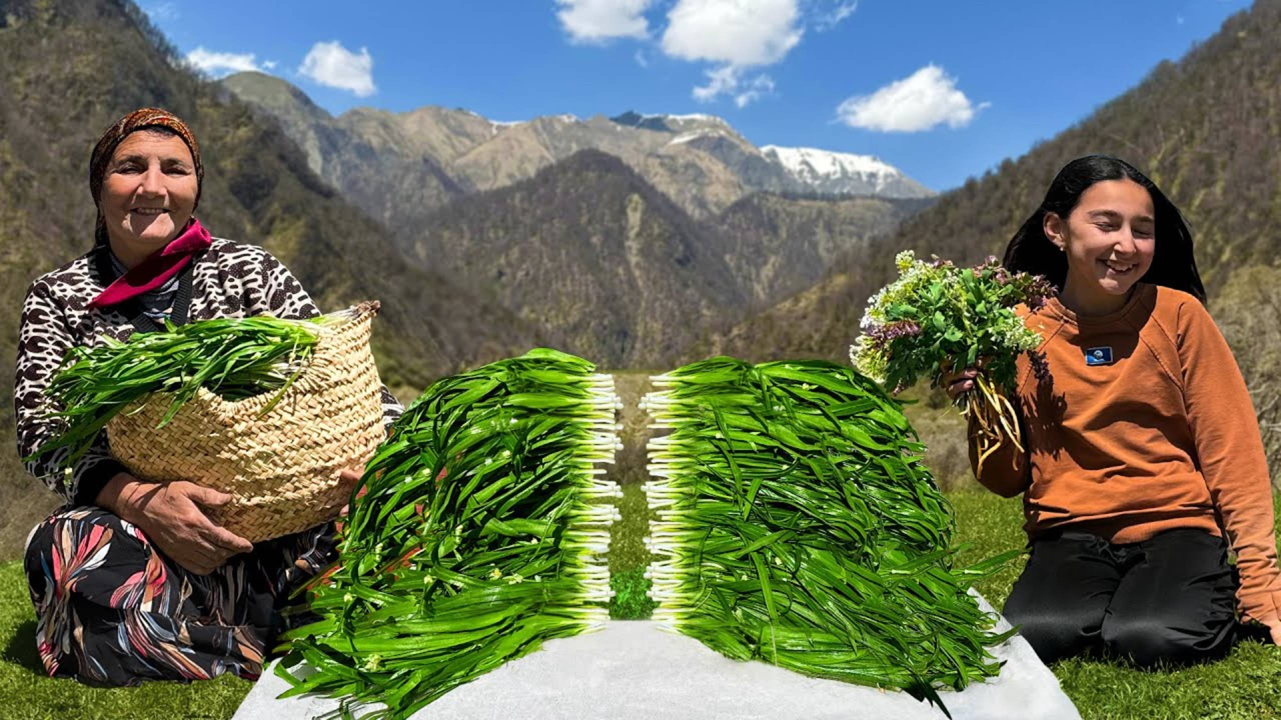 Сбор диких луковиц и приготовление кутабов по бабушкиному рецепту | Жизнь в деревне смотреть онлайн