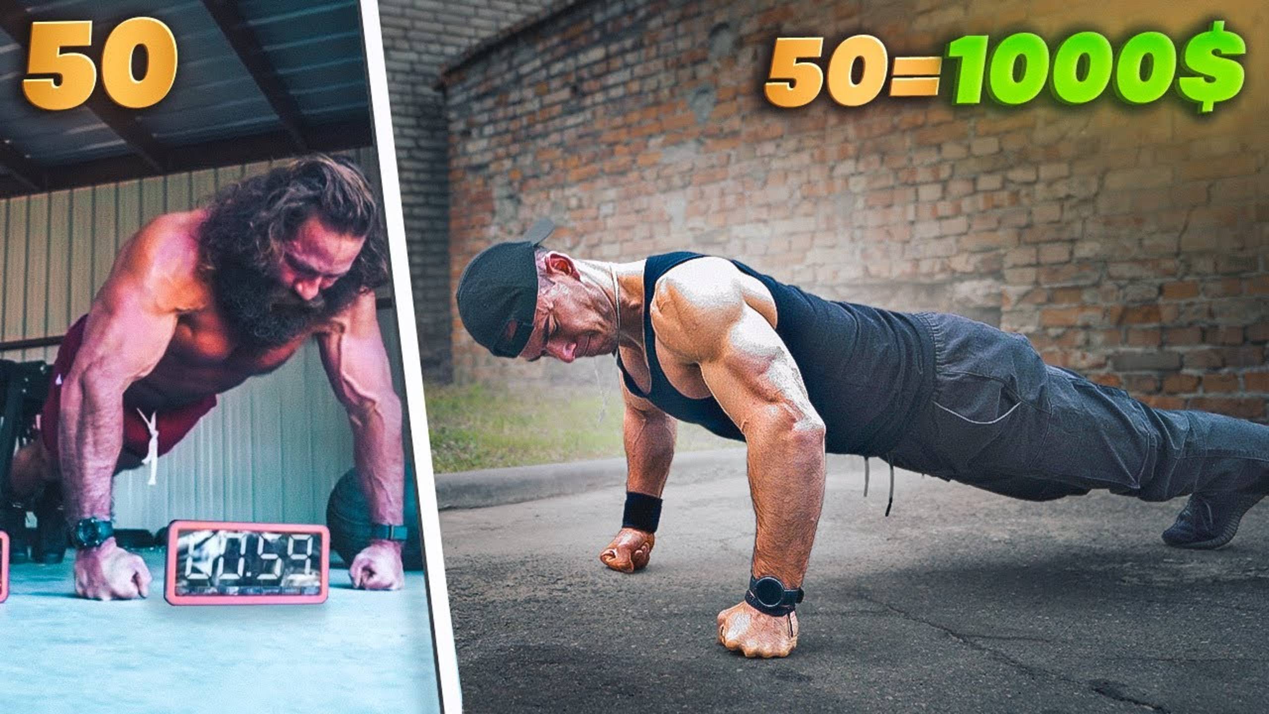 Смогли бы Вы Отжаться 50 раз за 1000$ - Дикий Лось (1080p, H264)