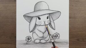 Как нарисовать милого кролика - Как сделать простые рисунки животных карандашом шаг за шагом