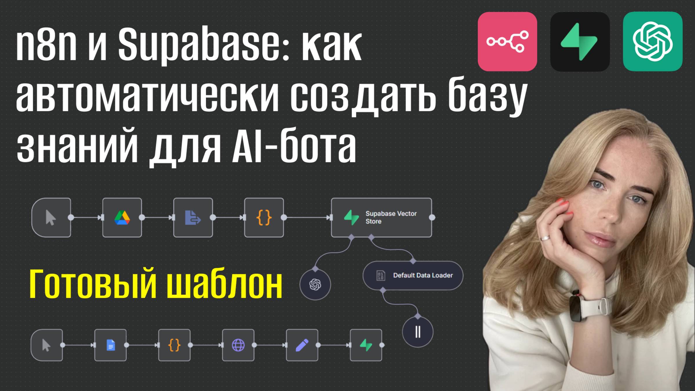 n8n + Supabase = Автоматическая база знаний для ИИ. ШАБЛОН внутри смотреть онлайн