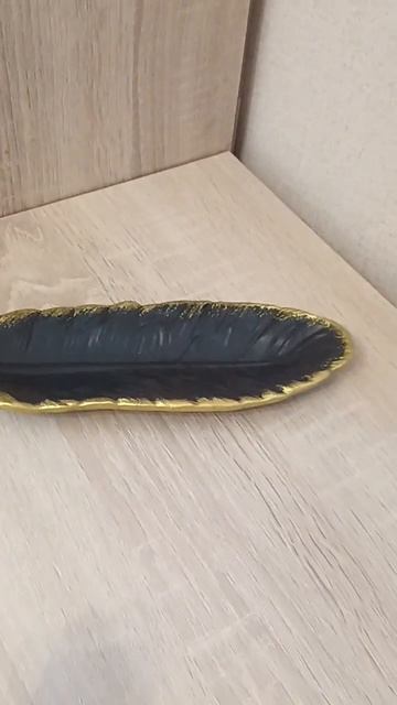 Подставка под украшения "Перо". Гипс,ручная работа. смотреть онлайн