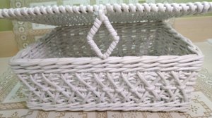 БЕЛЫЙ КОРОБ (Часть 3) Узор "ВЫШИВКА" Ручка "РОМБИК" Крепление крышки стяжками