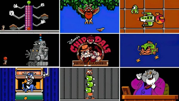 Разбор всех боссов Чип и Дейл на денди!  Chip 'N Dale Rescue Rangers