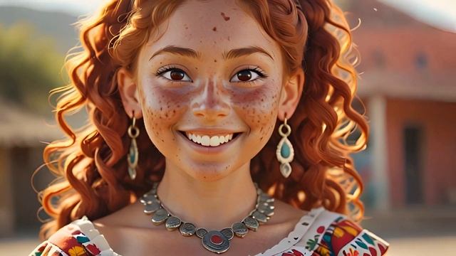 Шедевр высочайшего качества с изображением девушки в мексиканском народном костюме смотреть онлайн