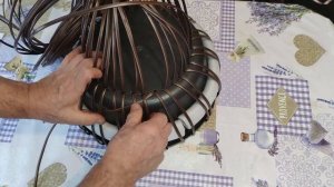 Кашпо (вазон) полиротанг двойная осьминожка из тазика.