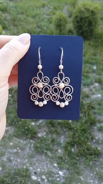 Серьги ручной работы #wirewrap #украшенияручнойработы смотреть онлайн