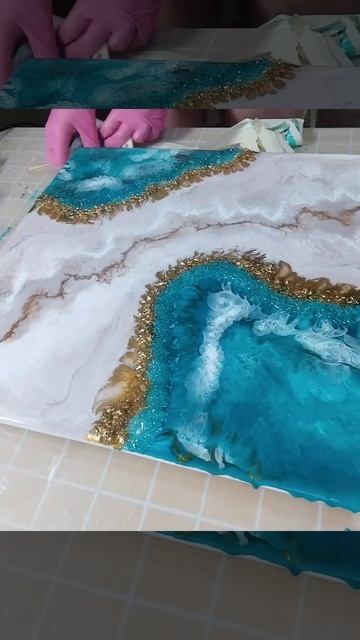 картина из эпоксидной смолы срез камня. #Москва #эпокс? смотреть онлайн