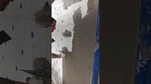 Отделка клеем с сеткой газобетона низкой плотности D200