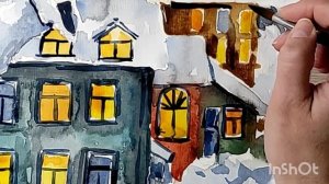 Рисуем ангела акварелью в необычной технике. Полный видео урок.