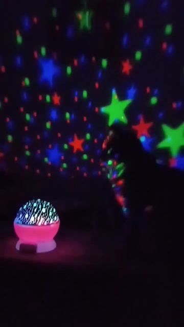 Наша звездная кошка✨🌟 с новым ночником #кошки #звезд смотреть онлайн